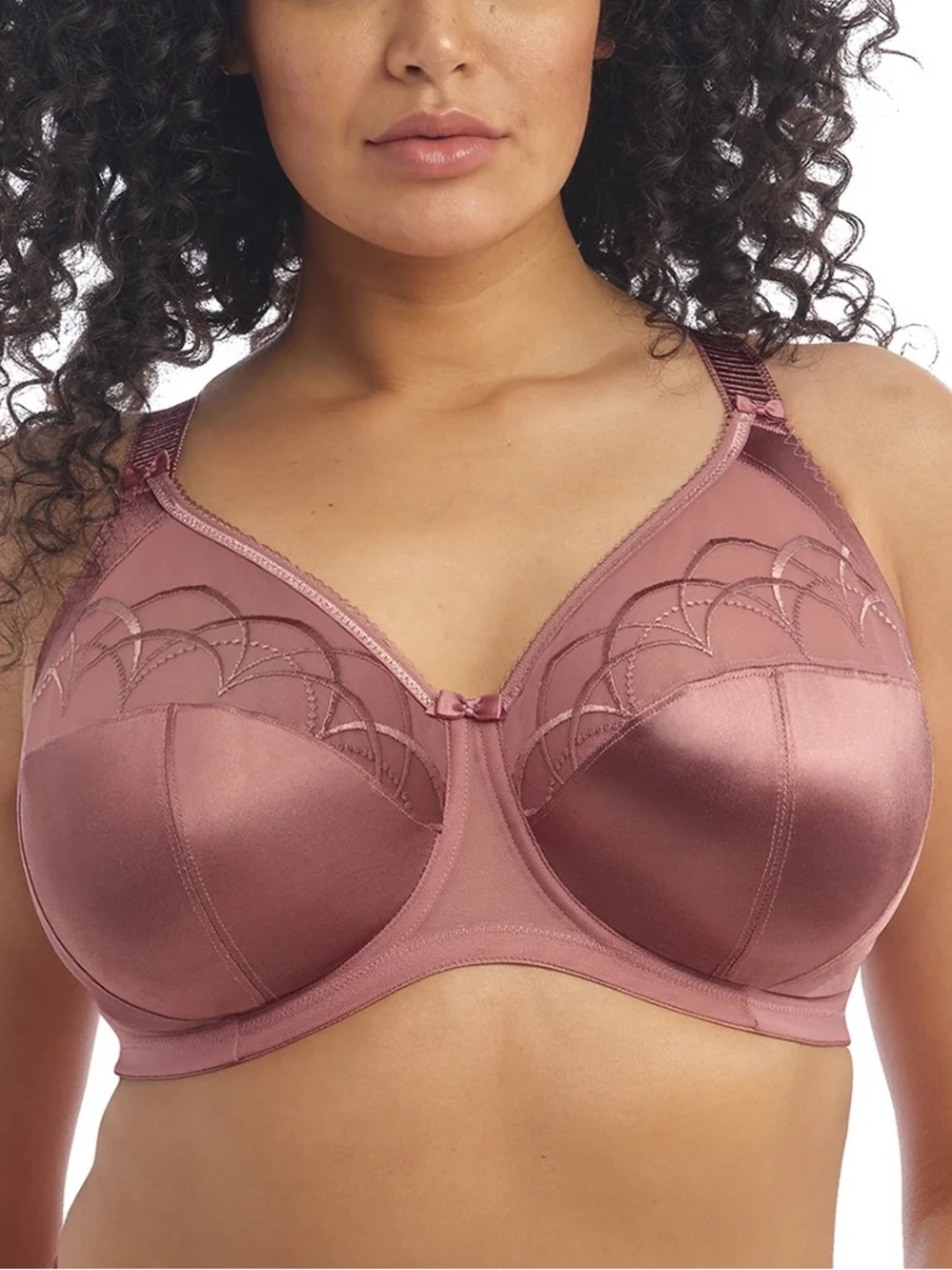 Elomi Cate Underwire Bra Banded Full Cup NWT Rosewood Size UK 46HH / US 46L